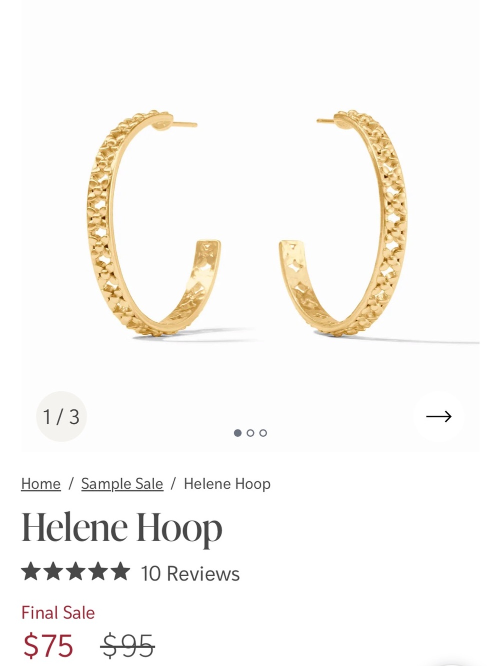 Julie Vos gold hoops